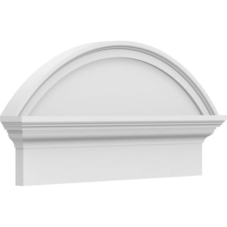 Ekena Millwork Segment Arch Smooth Architectural Grade PVC Combination Pediment, 24"W x 12-7/8"H x 2-3/4"P PEDPC024X130SEG00